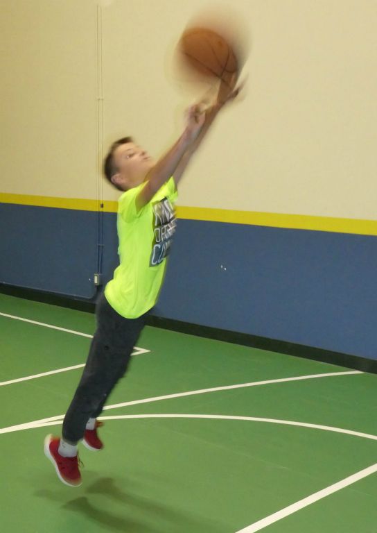The ball went into the basket