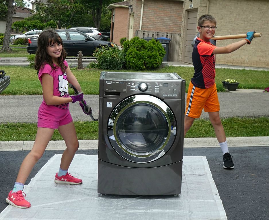 Take an old washing machine and these two