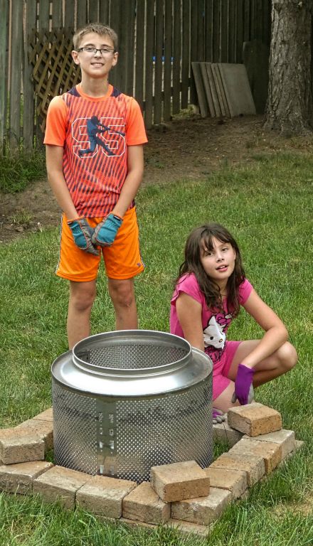 We now have a fire pit to toast marshmallows.